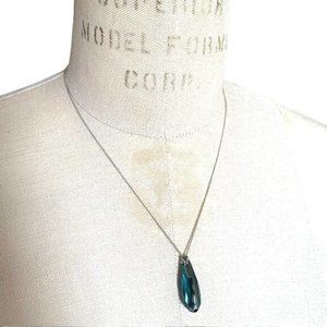 Swarovski Blue Crystal Pendant Jewelry Necklace